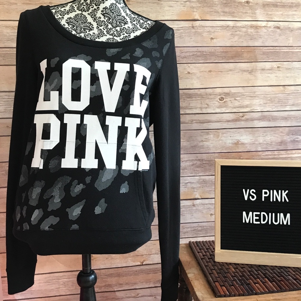 VS Pink Black Leopard Two Piece Set